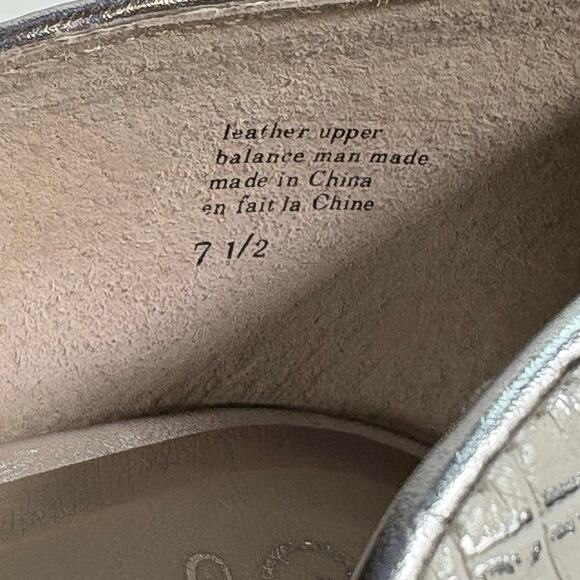 Seychelles Silver High Heels 7.5 Pointed Toe D'Orsay Leather‎ Pumps 3.5" Formal - Picture 12 of 13